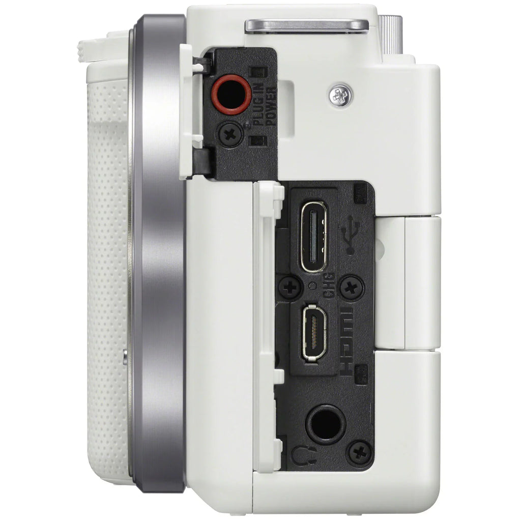 Alpha Lens Extra Gear ZV-E10 Accessories Body Camera Video Bundle 50mm Photo Mirrorless and + Vlog White APS-C Large with Case Battery + SEL50F18F Deco ILCZV-E10/W Kit F1.8 Aperture FE