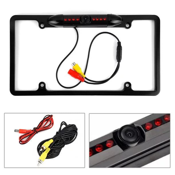 Black Backup Kenwood Waterproof DDX-512 Camera License Rearview Plate for DDX512