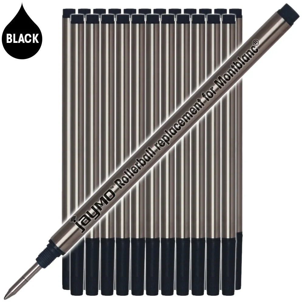 / 4.44 24 Refill - Montblanc 105158 Jaymo Black mm Replacement Measures - - Long for Rollerball 113 in Pen