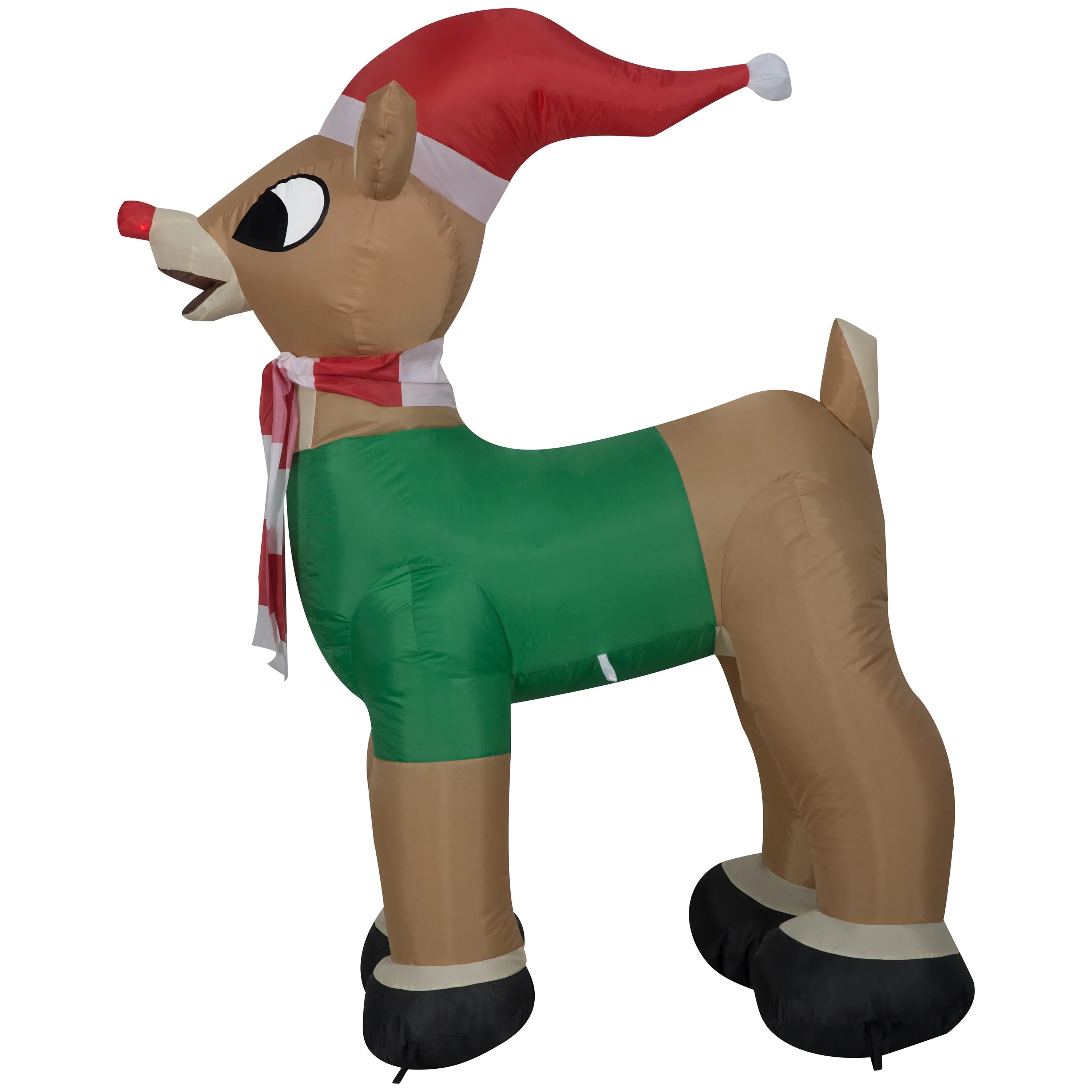 ft. in Gemmy 3.5 Inflatable Green Rudolf Outfit