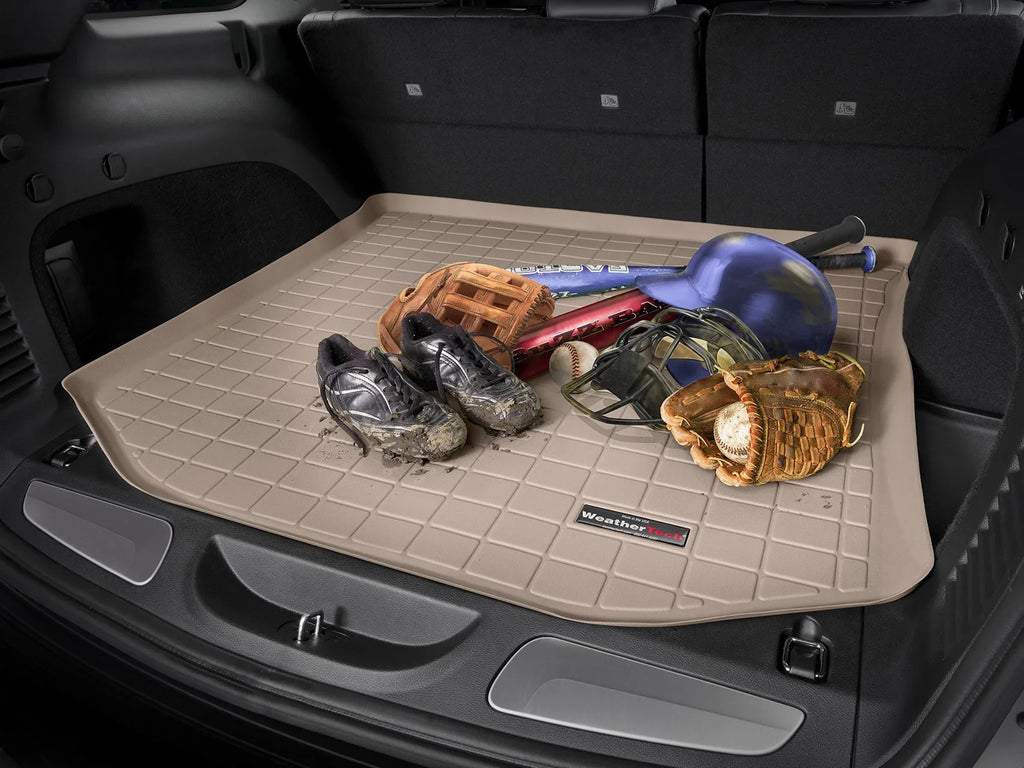 Behind - Toyota 2nd with WeatherTech compatible Row Seating, Tan Liner 2003-2009 Trunk 4Runner Cargo