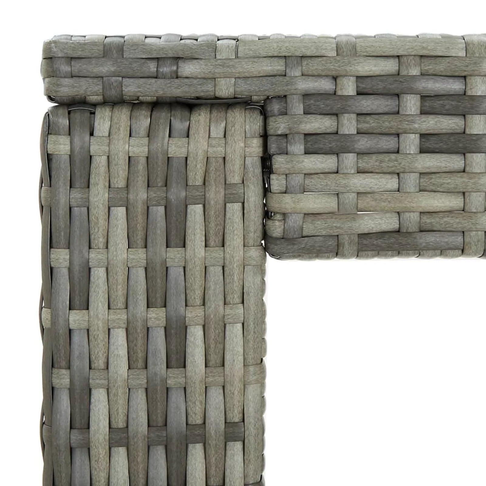 Table Gray Poly Andoer 23.8"x23.8"x43.5" Rattan Bar Garden