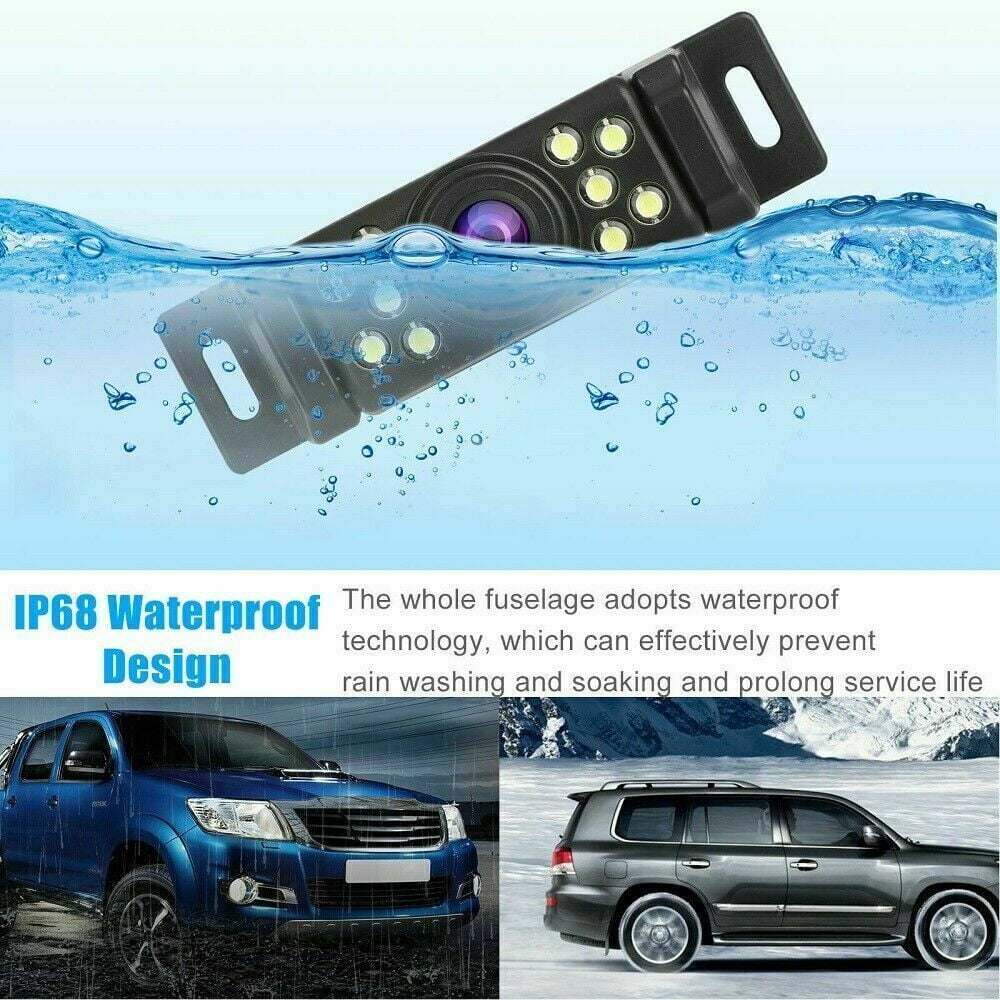 Monitor + Mirror Camera Vision Rear Backup Car Wireless System 5" Night HD View