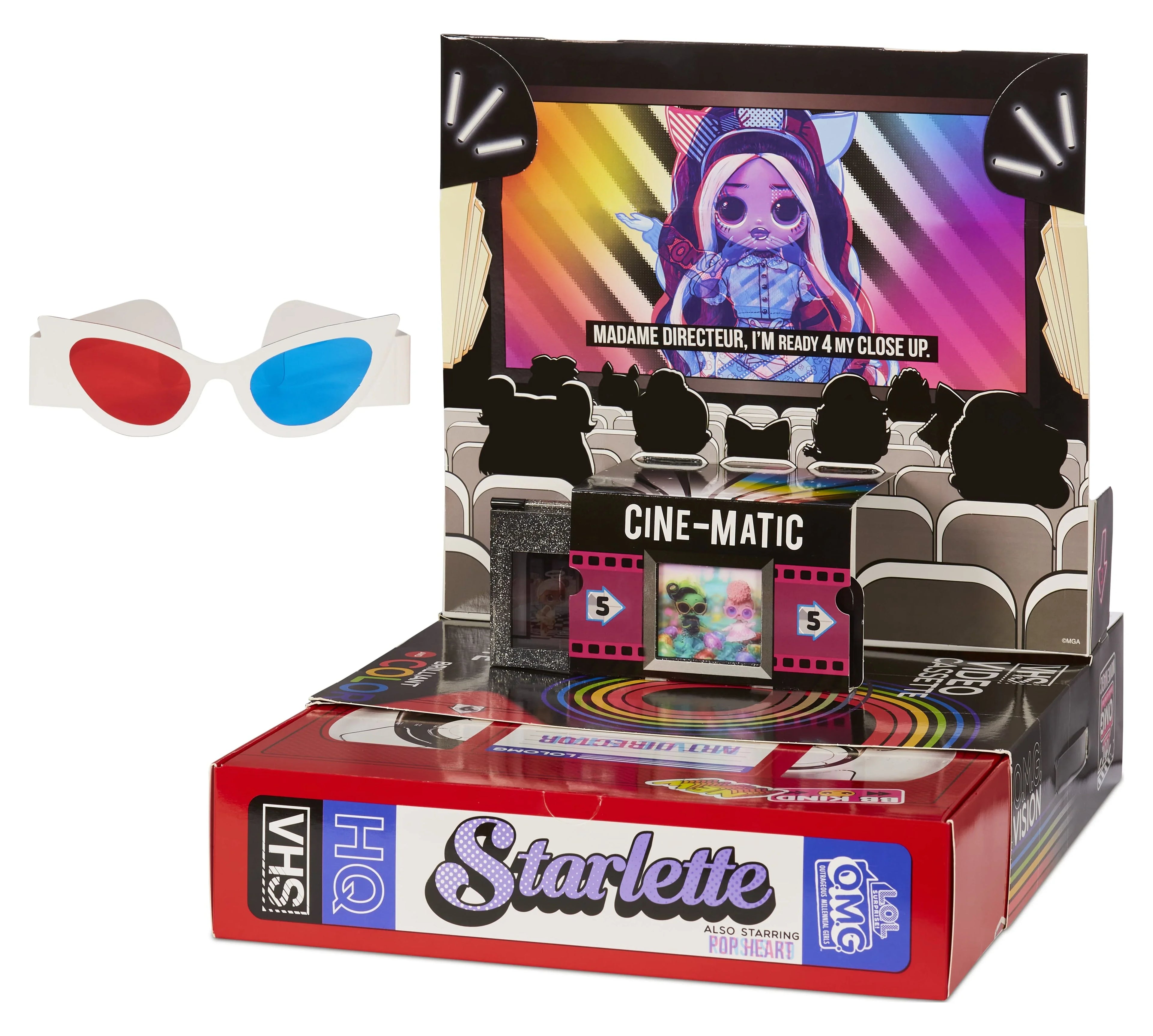 LOL 3D Magic™ Surprises With Surprise - Movie Starlette OMG Glasses, 25 Toys 2 Including Fashion Fashion for Doll Outfits, Girls 4 Playset 5 Movie Ages 6+