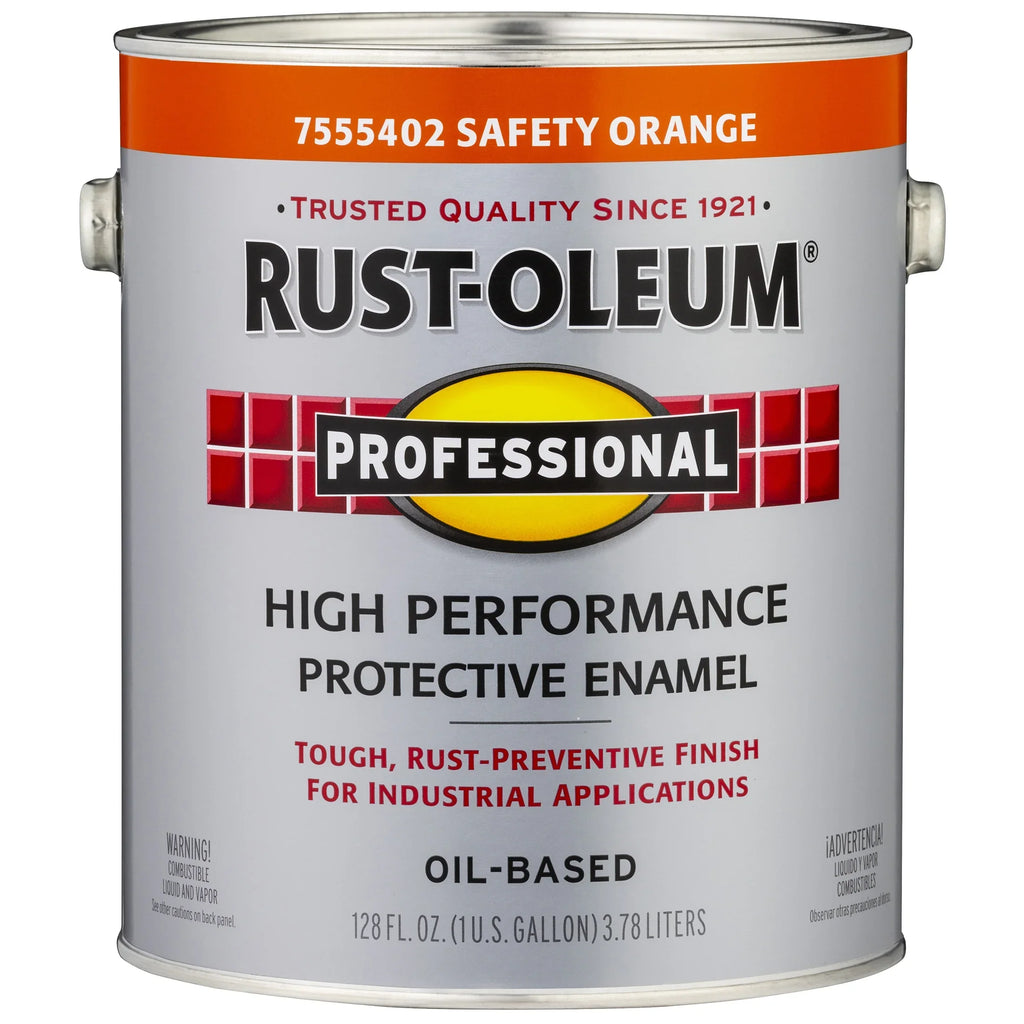Safety Rust-Oleum Orange, Gallon, Enamel Gloss Protective 2 Paint- Pack Professional High Performance