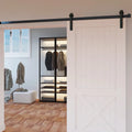 Barn Kit Sliding 8FT for BENTISM J Closet Door Hanger Track Hardware Single Door