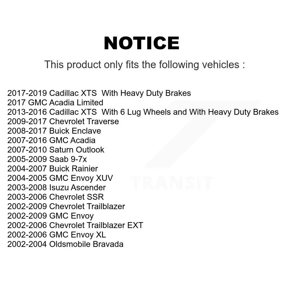Trailblazer Isuzu XTS Envoy Pads Rear Oldsmobile Traverse EXT Rainier Acadia Bravada PPF-D883 Disc GMC Brake Saab Saturn Enclave Buick Cadillac XL Chevrolet SSR Limited Outlook XUV Semi-Metallic For