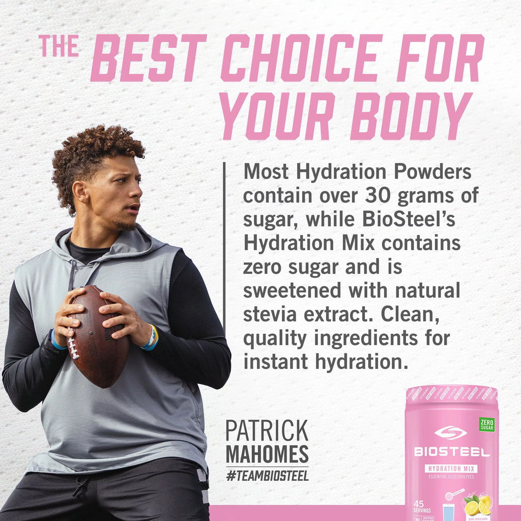Tasting Pink Great 5 Hydration Essential BioSteel Electrolytes, Lemonade 45 per Hydration Zero Mix, Servings Tub Flavor, with Sugar