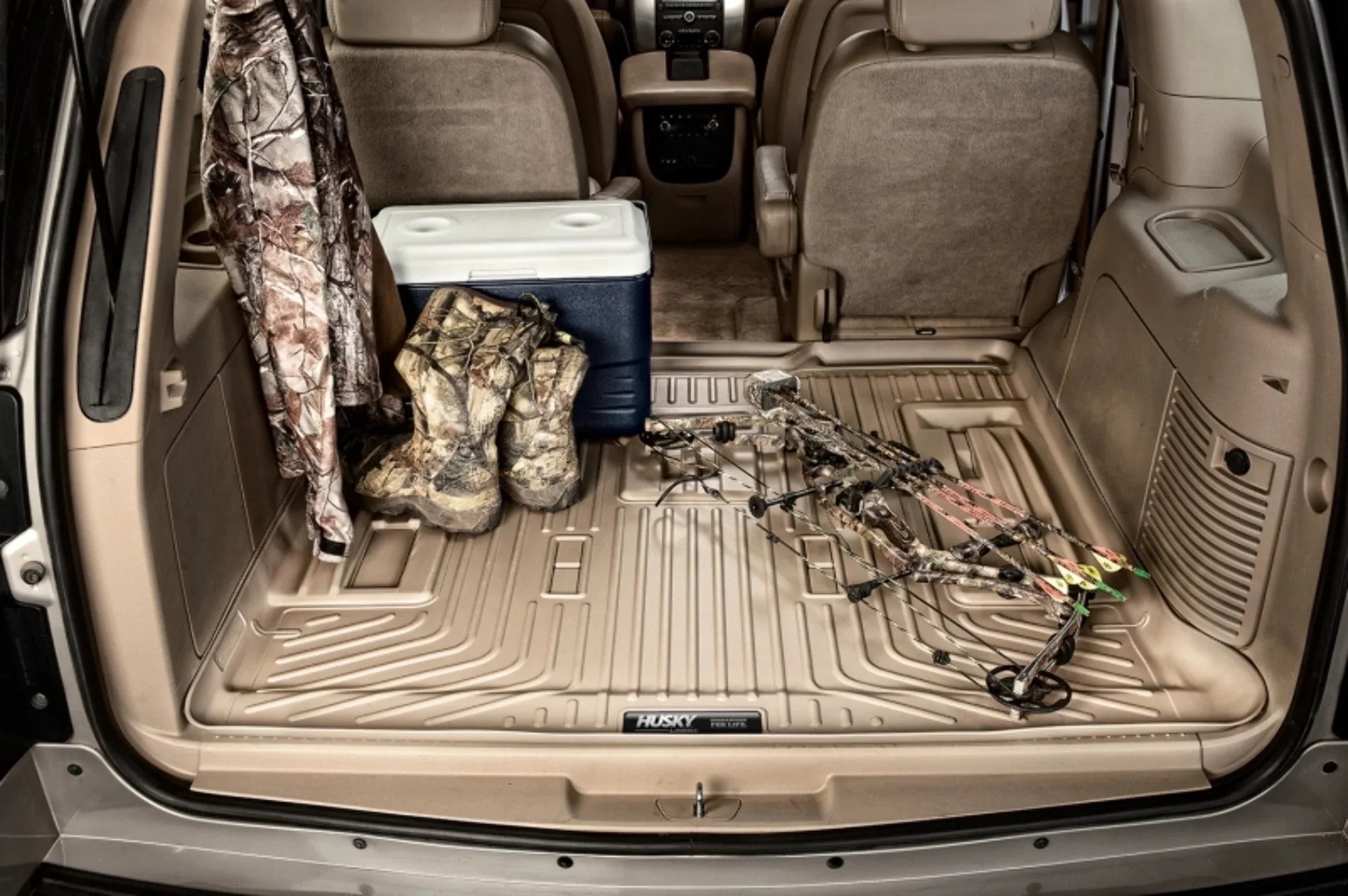 Escalade Cargo Chevrolet Yukon Series Husky Liner by Tahoe/GMC 21 RealTruck 2021-2023 with with Behind Weatherbeater Compatible Cadillac Black 2nd select: Compatible Seat