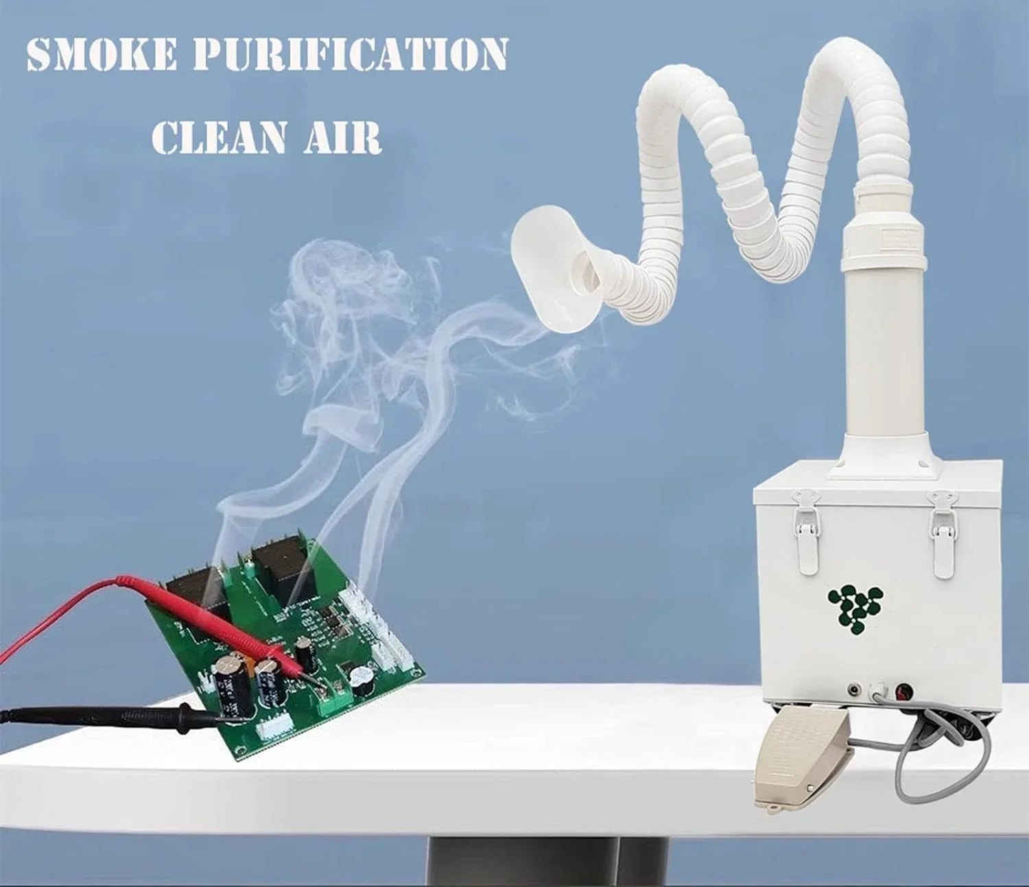 with Extractor Smoke Welding Smoke Switch Fume Purifier 12V Purifier Portable Foot Dry Welding