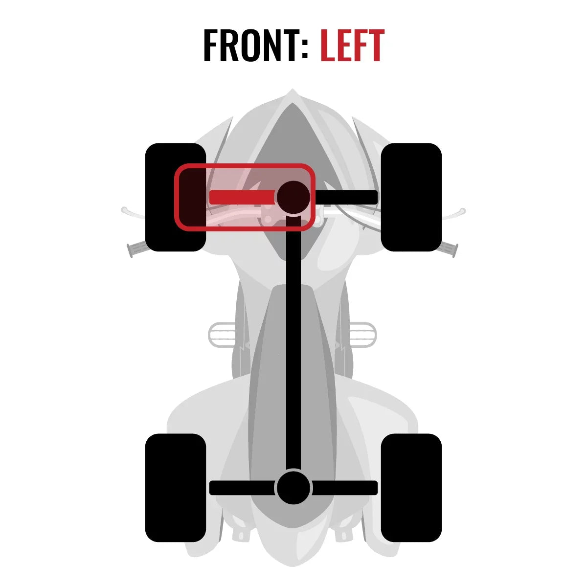 4X4 Left Can-Am Axle Outlander 2015 compatible Sixity Front EFI with 800R - XT