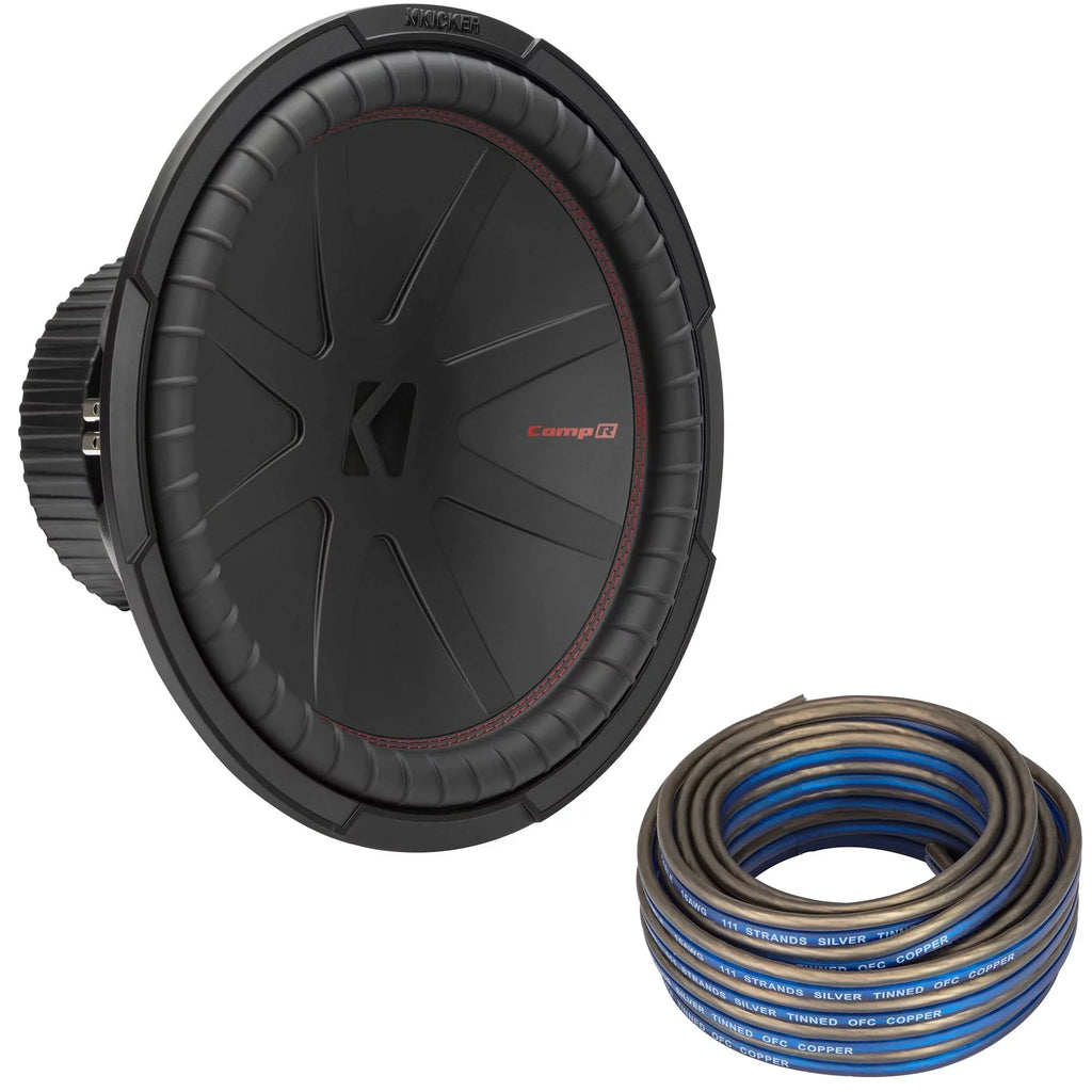 Subwoofer, Includes 48CWR152 CompR Wire Kicker - 15" Speaker 2-ohm DVC,