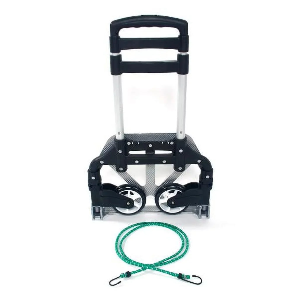 Trolley Aluminum Portable foldable Portable Truck black luggage Push Collapsible cart trolley Cart trolley Folding telescopic Black Dolly