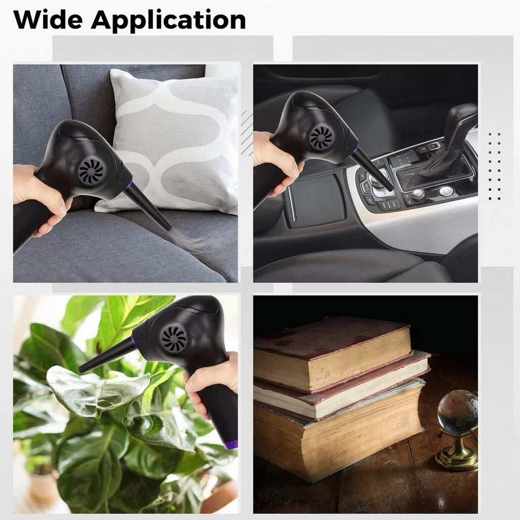 50000 for Electric RPM Tubes, Computer Remover LED Light 2-Speed with Power Electric Keyboards Air Dust with 5 Compressed Dust Nozzle Duster Strong Motor Duster, Blower, Air