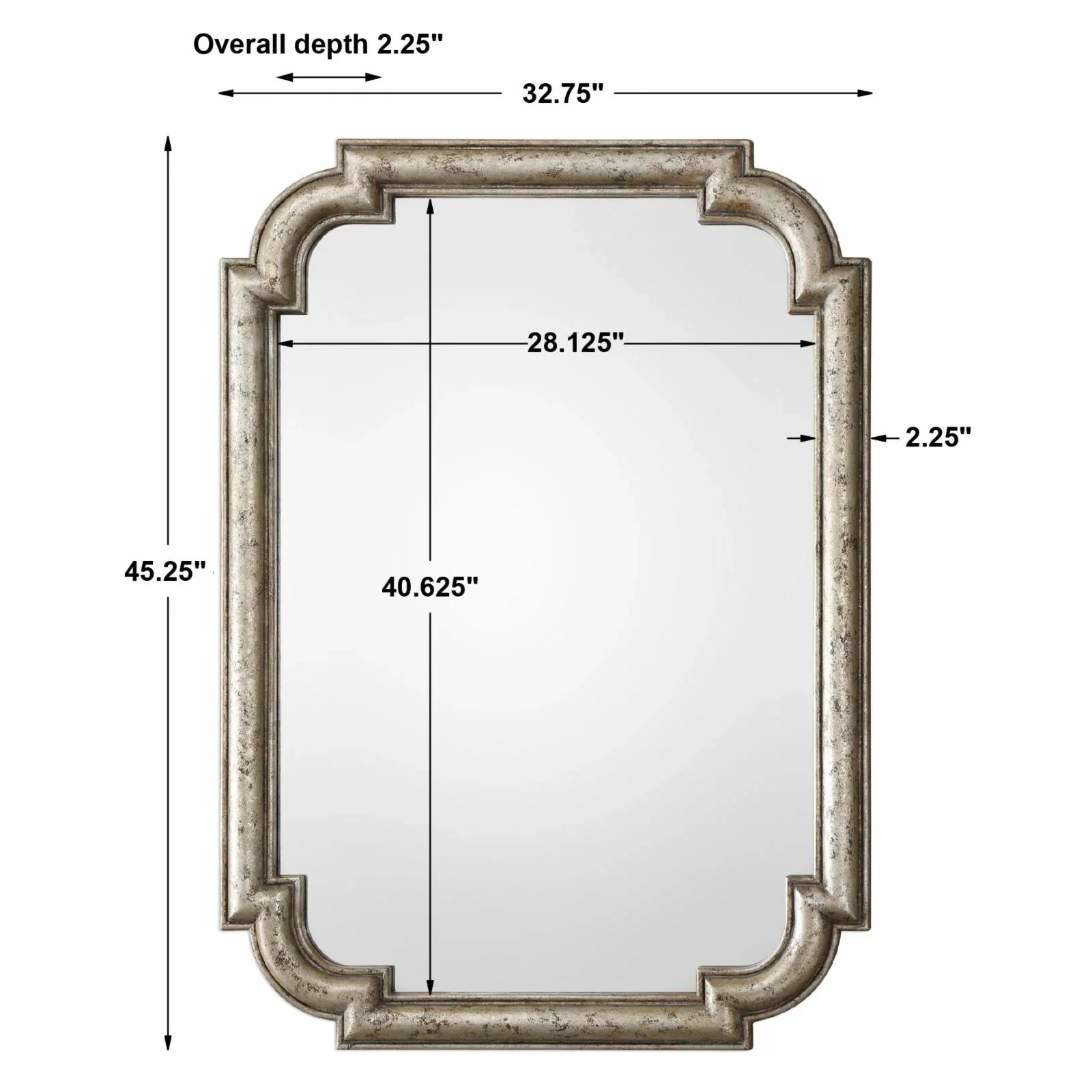 Mirror Silver Calanna Antique Uttermost