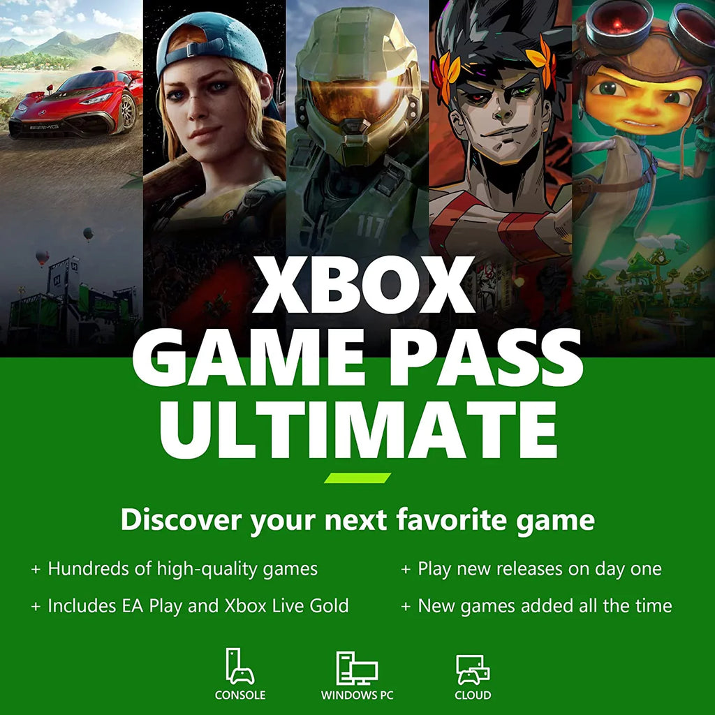 Two Microsoft Ultimate Xbox Xbox Month Bundle, Controllers, 3 Game Mazepoly Series Xbox with Pass X Wireless Accessories