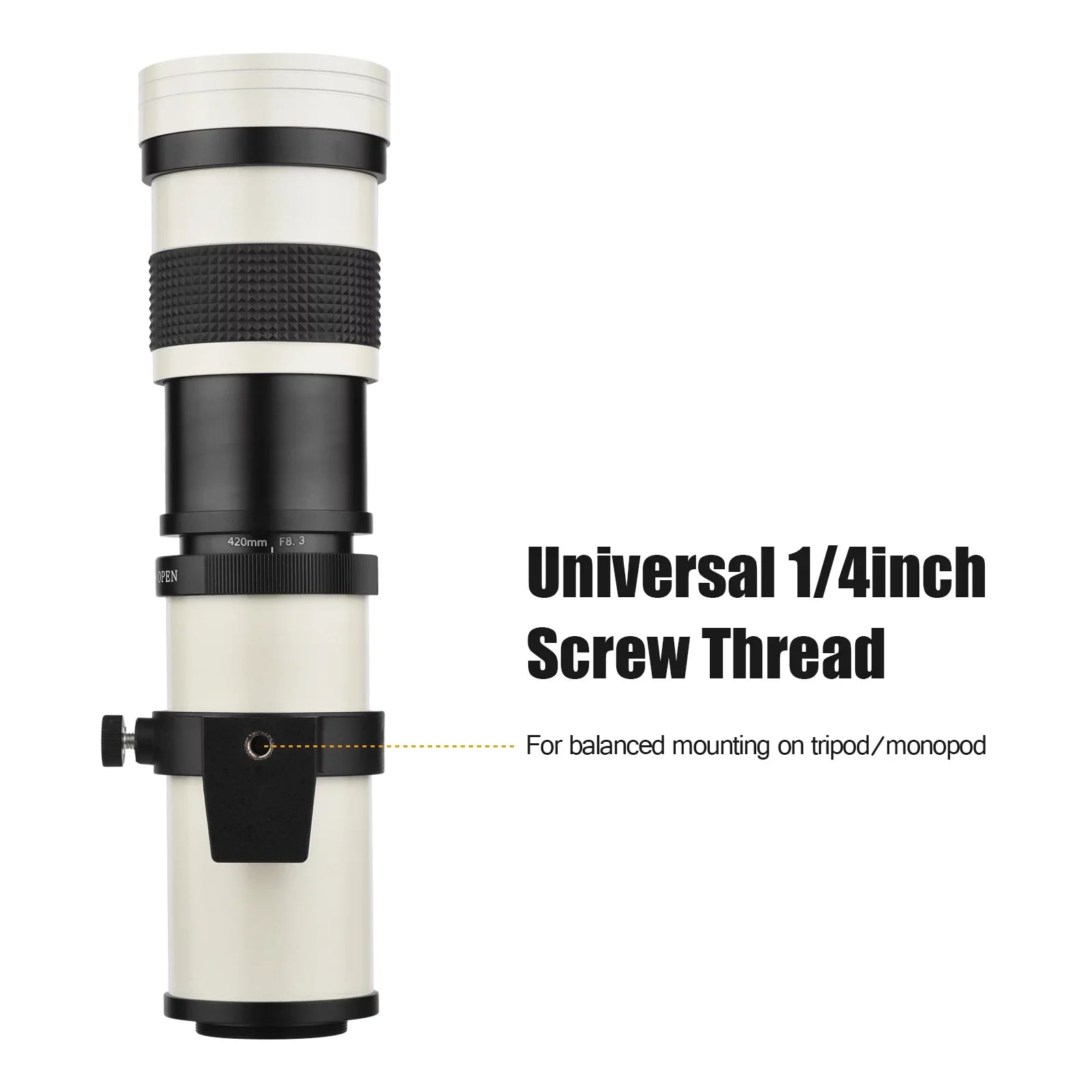 for Pristin F8.3-16 with 420-800mm Nikon Thread T Universal Telephoto Replacement Zoom Lens 14 Fujifilm Mount Cameras Olympus Super MF