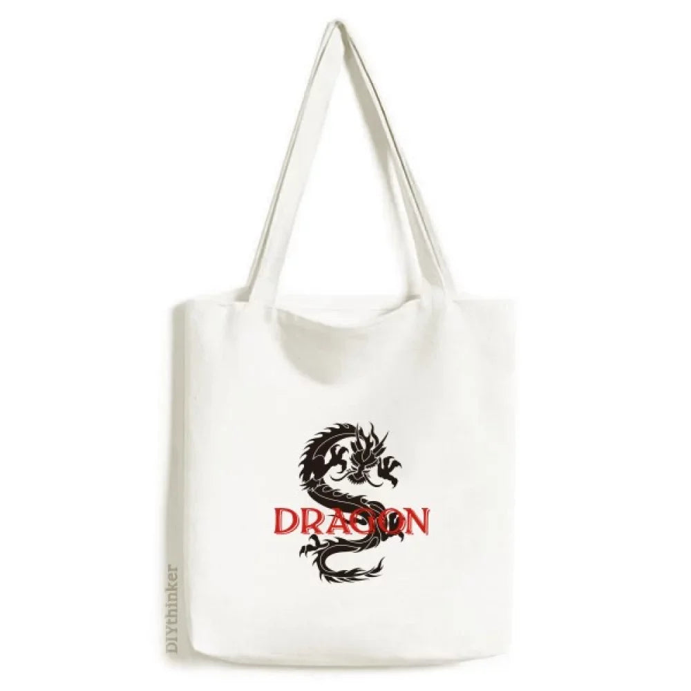 Satchel Animal Bag Dragon East Canvas Tote West Casual Shopping Myth Handbag