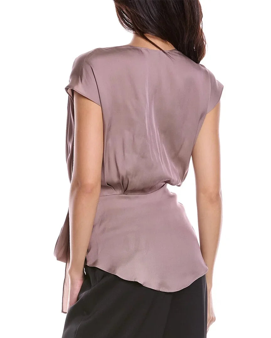 Turk 2, womens Bijou Top, Silk-Blend Trina Yellow