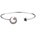 Star Best ended Adjustable Moon Solid Kada and design Celesticle Bracelet Open CZ cuff idea for Gift jewelry Handmade Girls Silver