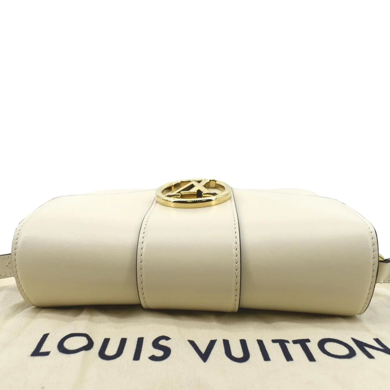 Pont Shoulder 9 Creme Calfskin Pre-owned Bag Leather