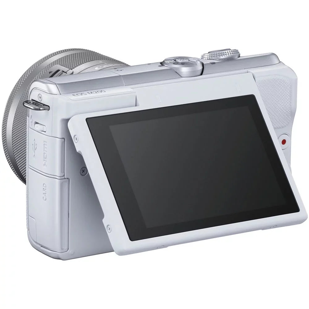 '- 64GB IS EF-S DSLR Camera Lens Version 15-45mm + International - KIT Included 3PC + Canon Canon (White)+ f/3.5-5.6 STM Original M200 Accessories Storage EOS All FILTER