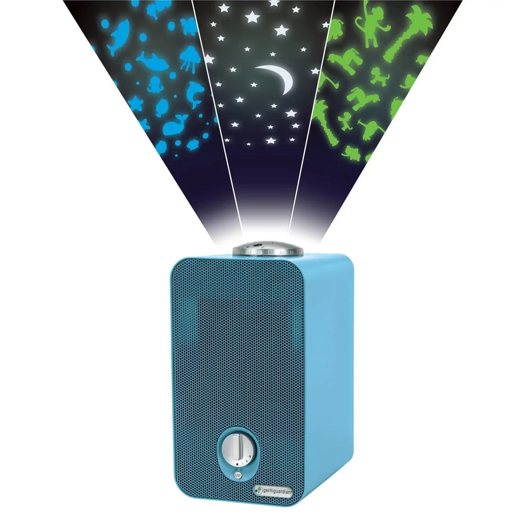 Filter, Light 54 Purifier Projector, Sq. Air HEPA AC4150BLCA UV-C, Night ft., GermGuardian with