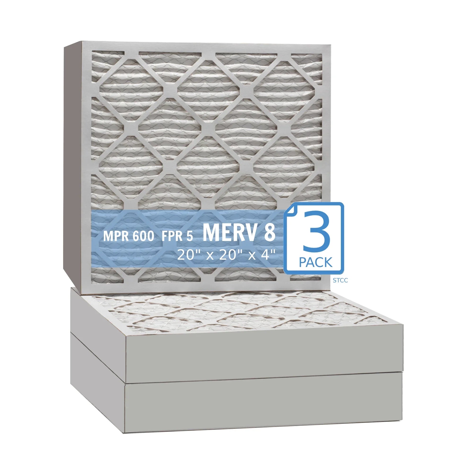 Air Surface Extended MERV (3 8, Hi-E 20x20x4, Mechanical Filter, Pleated 40 Pack) Purolator