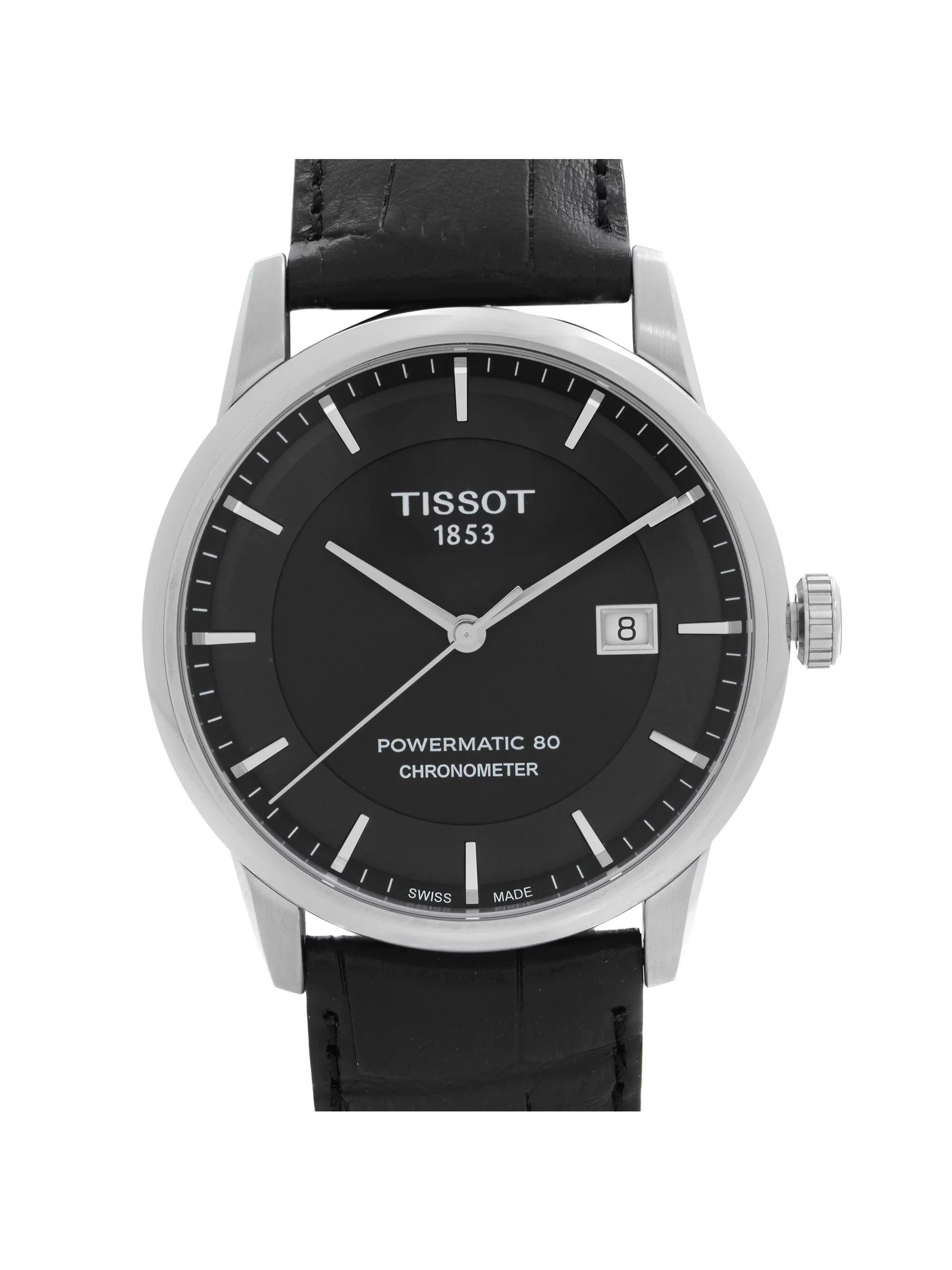 Black Steel Tissot T-Classic Watch Dial Automatic T086.408.16.051.00 Mens 41mm