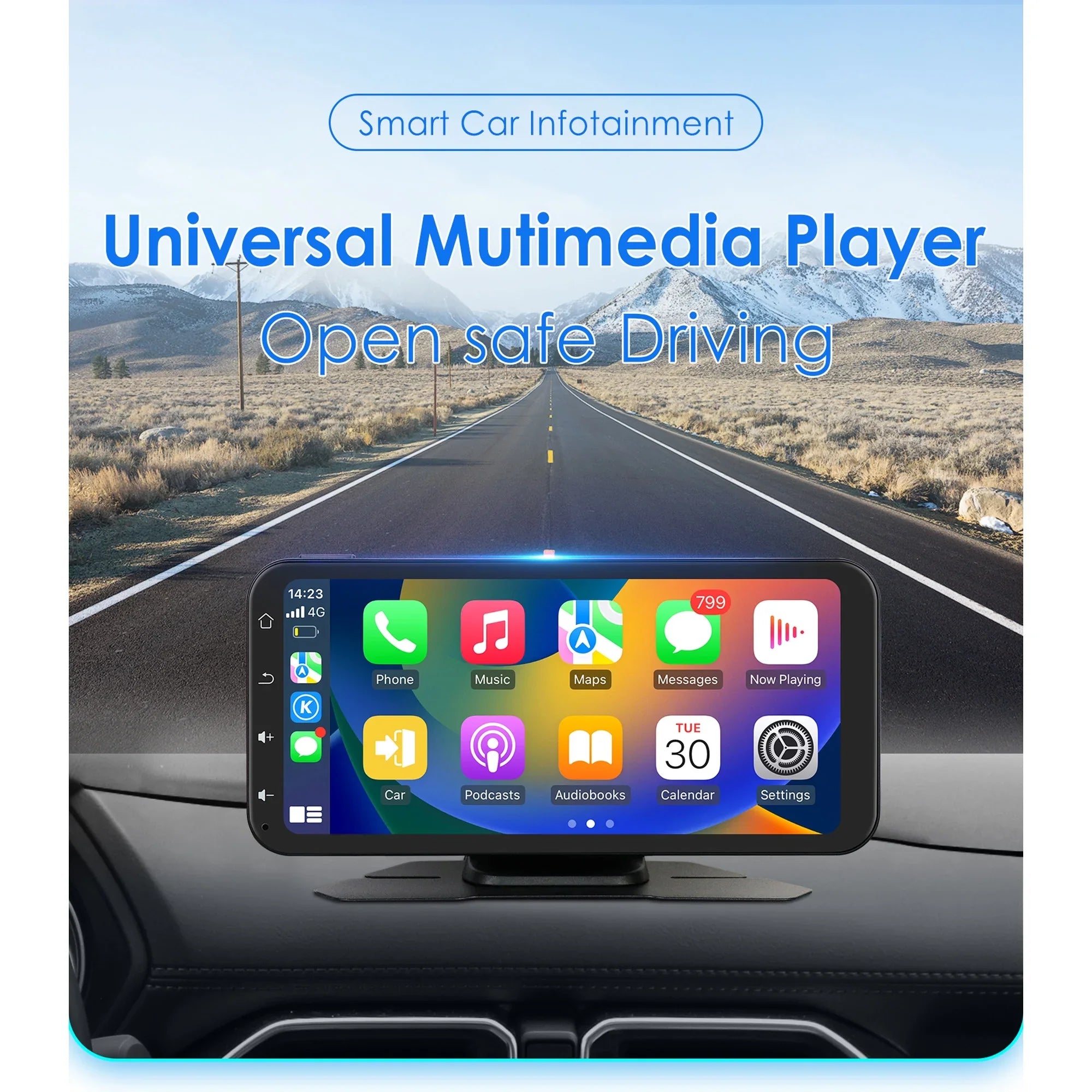 Auto Receiver Navigation Android Touchscreen Stereo Car Ossuret Radio Carplay Wireless 360° GPS With 6.25" Support Backup Audio Bluetooth Camera Adjustable