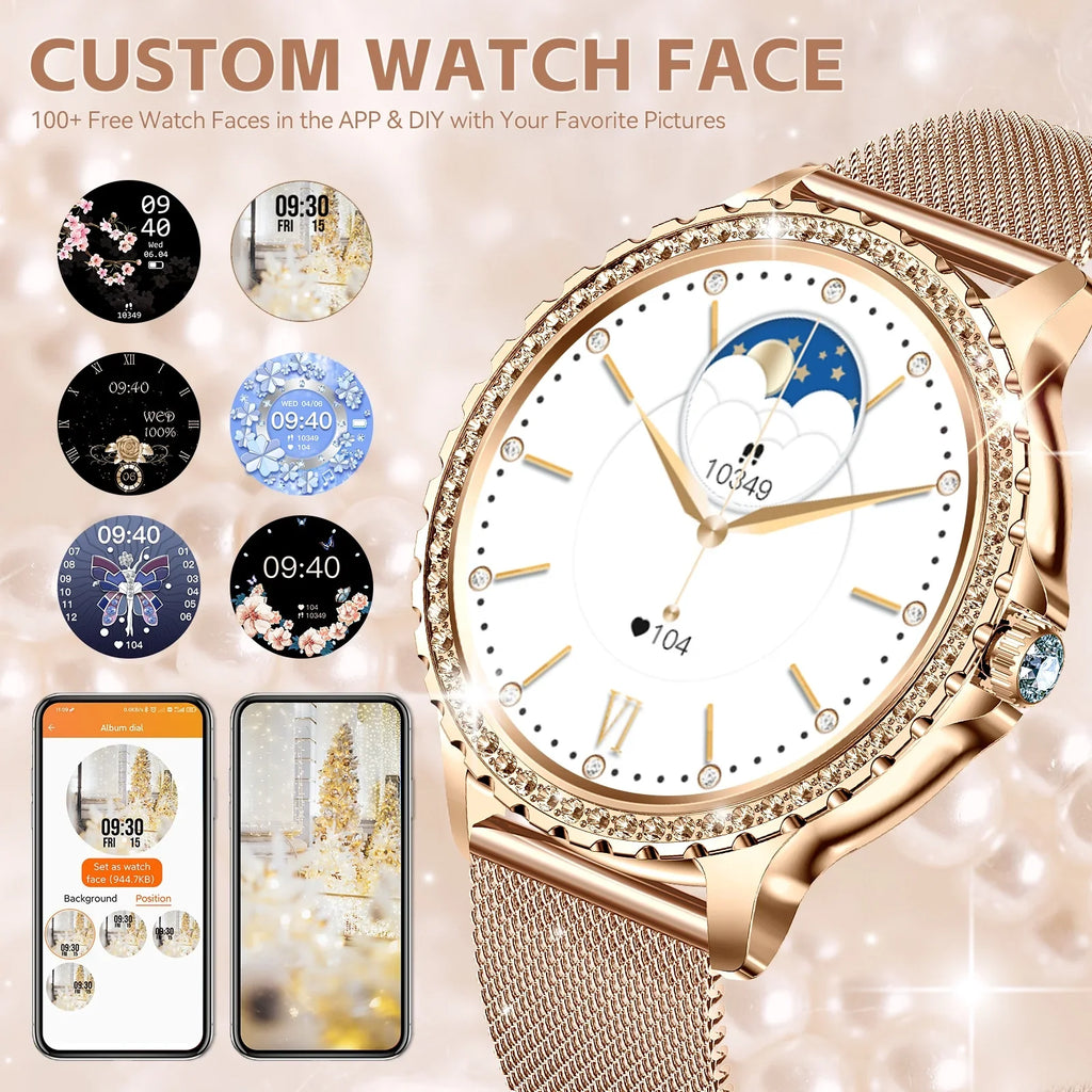call Diamonds Smart Watches Women Bluetooth with