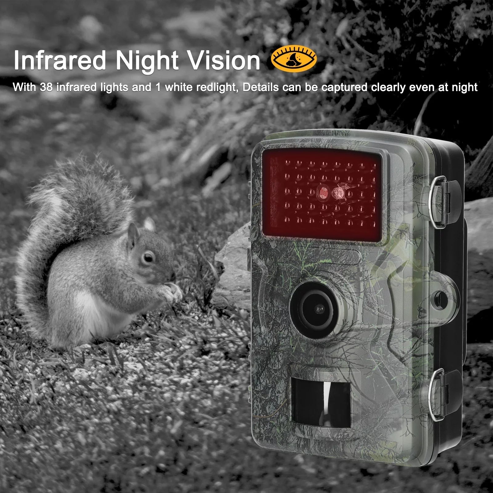 Camera with Waterproof, 1080P 16MP our Moments Infrared Wildlife IP66 Lights Tomshoo Portable Capture Trail