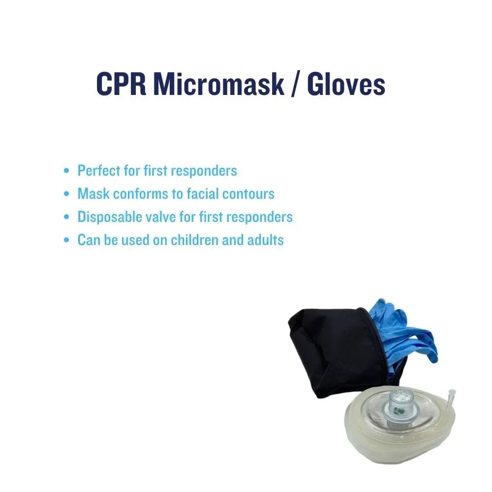 1 CPR Products, Micromask, Response Re-Usable and Each Adjustable - with Emergency Mask Clear