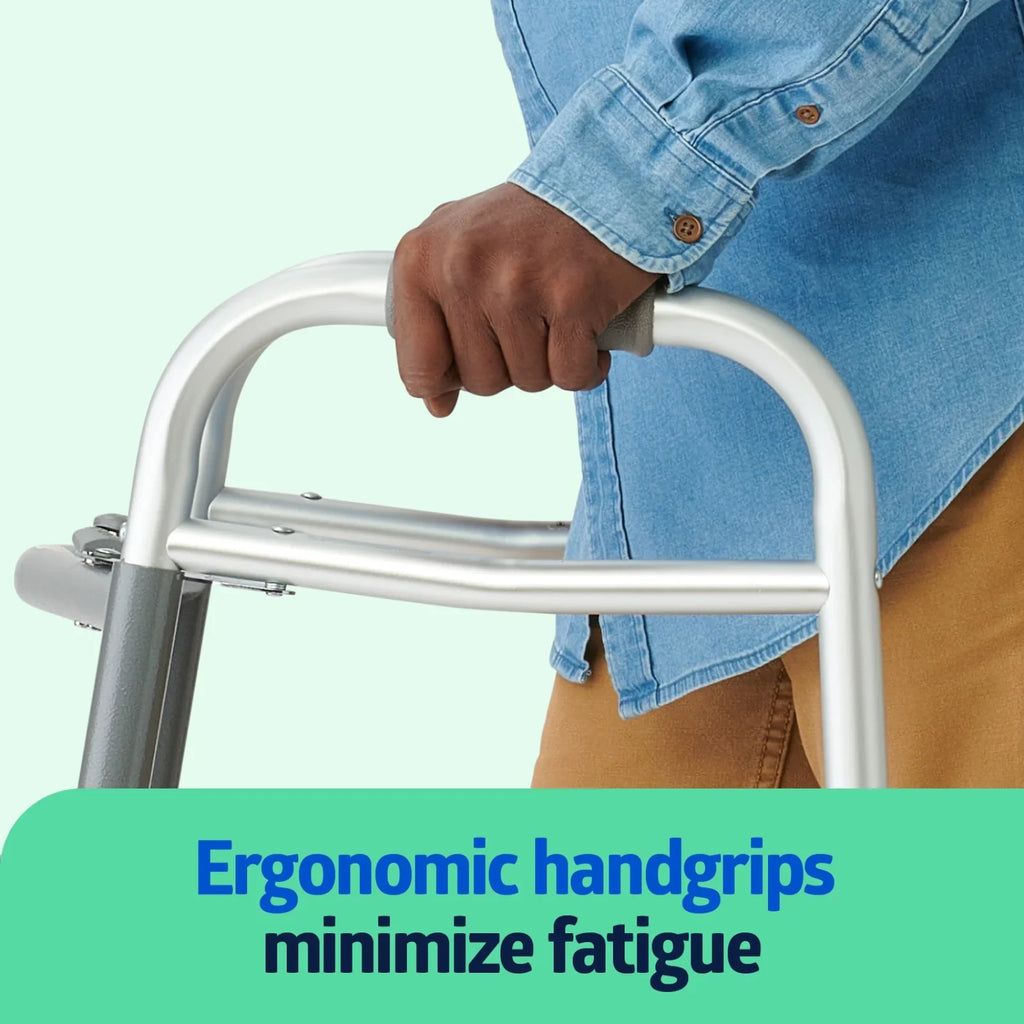 Frame Folding Aluminum 5” Walker lbs. 300 Supports Wheels, up with Medline to Lightweight
