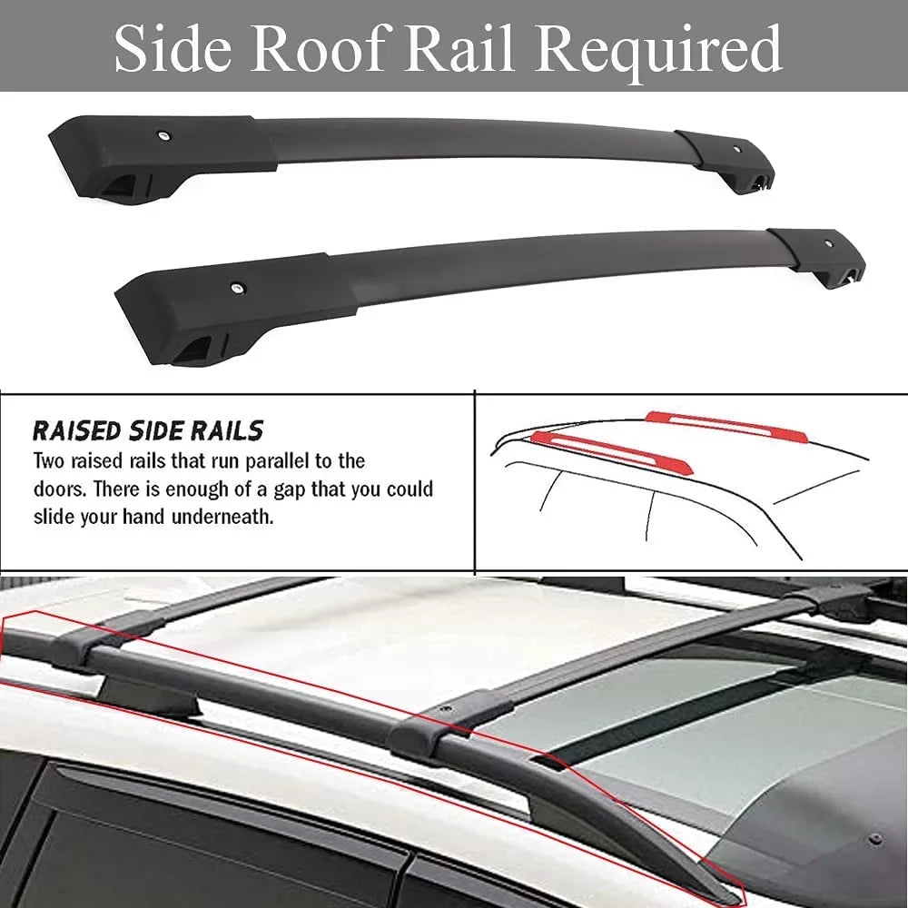 Cargo with Cross 2023 Fit Luggage Side Rack 2014 Rails Crossbar Jeep - Roof for NIXFACE Cherokee Bars Rack Carrier