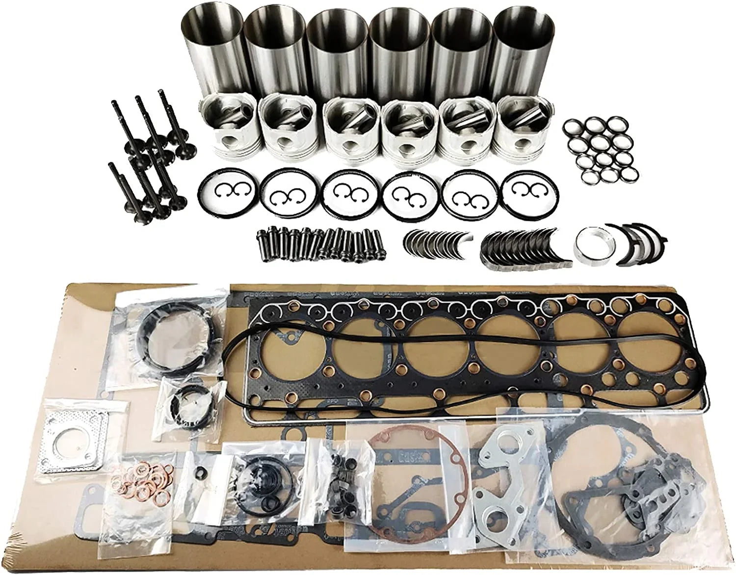 Seapple Rebuild 6CT8.3 Hyundai Cummins Engine Overhaul New R300-5 Kit with Compatible Excavator
