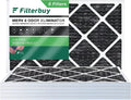 Air Filterbuy (6-Pack) Odor Filters 8 AC Furnace Pleated Eliminator Carbon HVAC 16x30x1 Activated MERV with