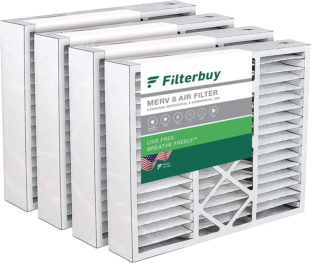 Air Filterbuy Pleated for FC100A1003 HVAC 16x20x5 Furnace 8 (4-Pack) Filters MERV AC Honeywell