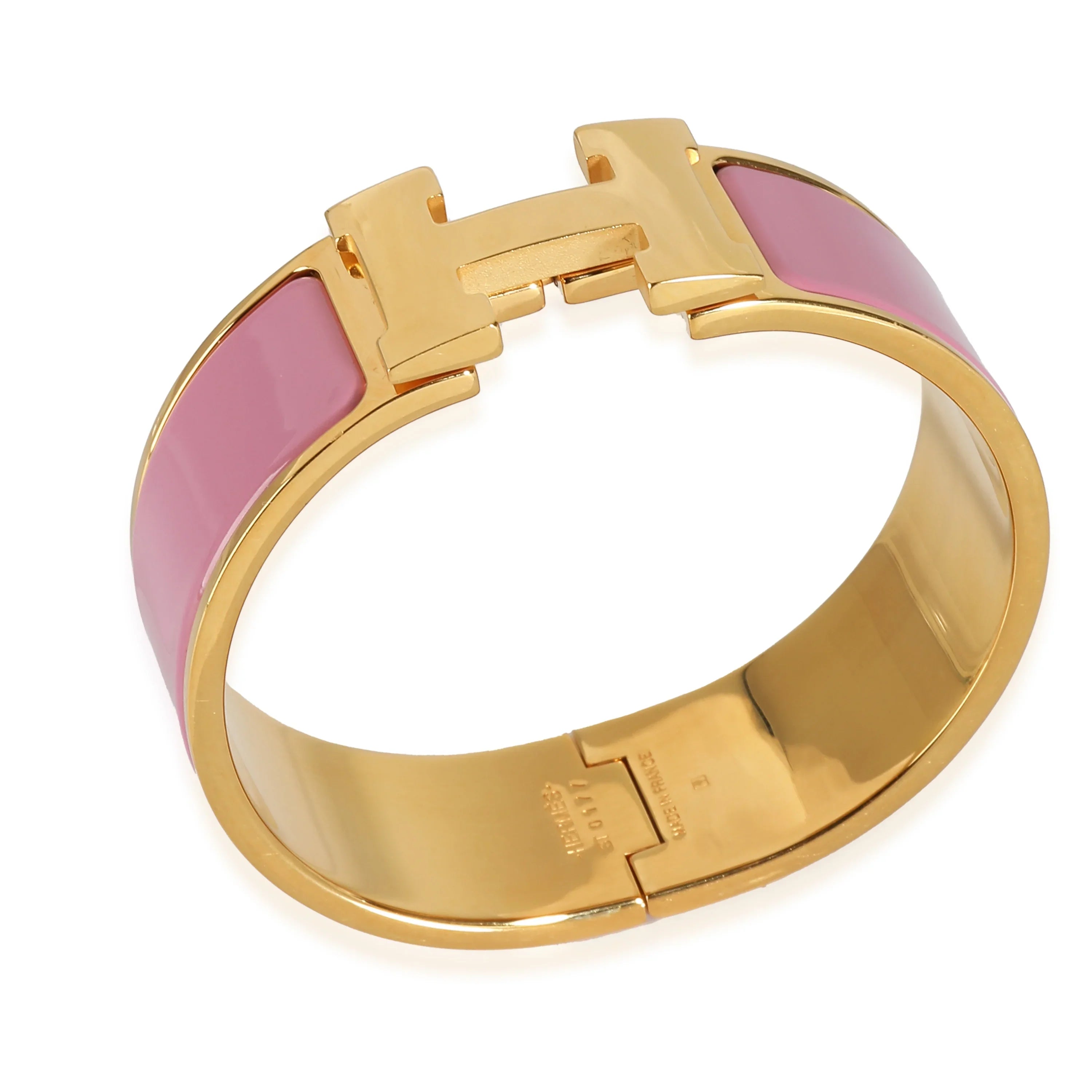 Bracelet Pre-Owned Clac Plated Hermès Gold Clic in