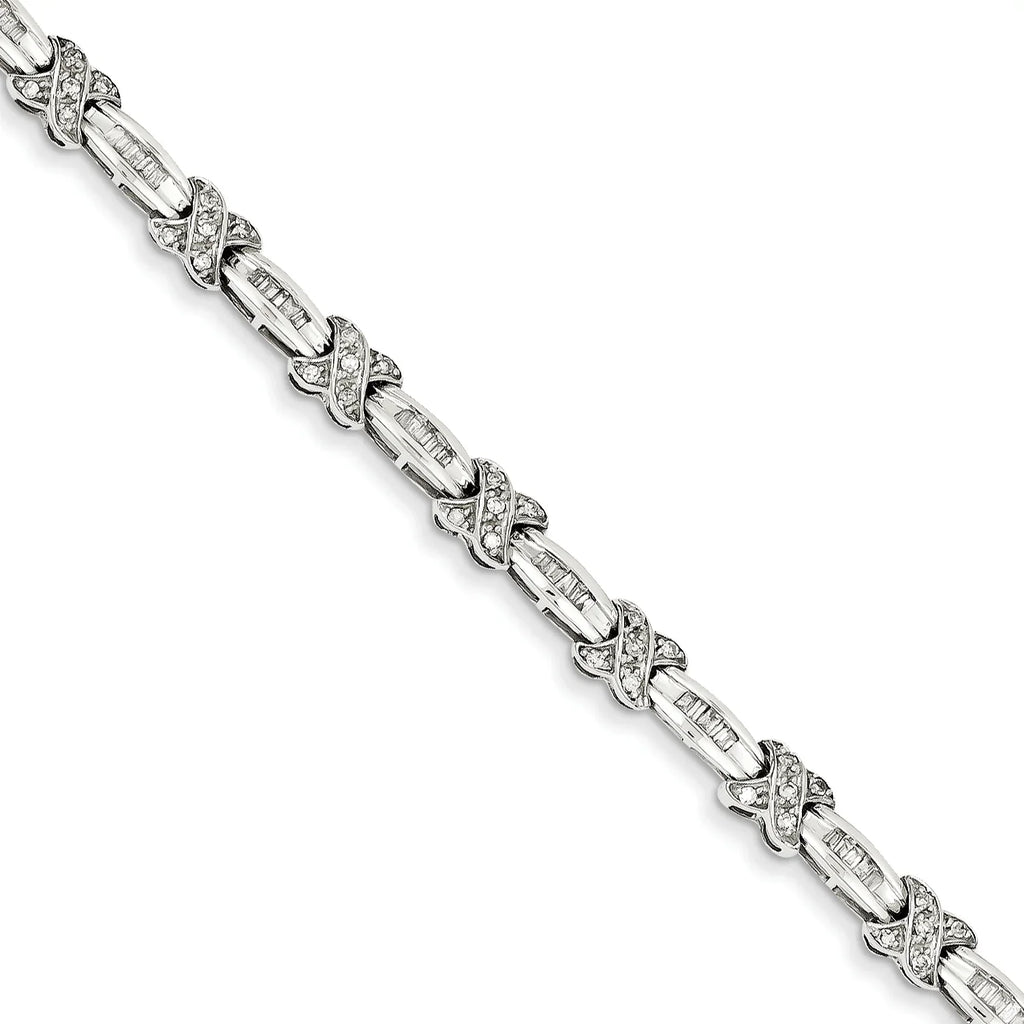 Bracelet. White Gold X Diamond 0.98ct 14k Carat Wt-