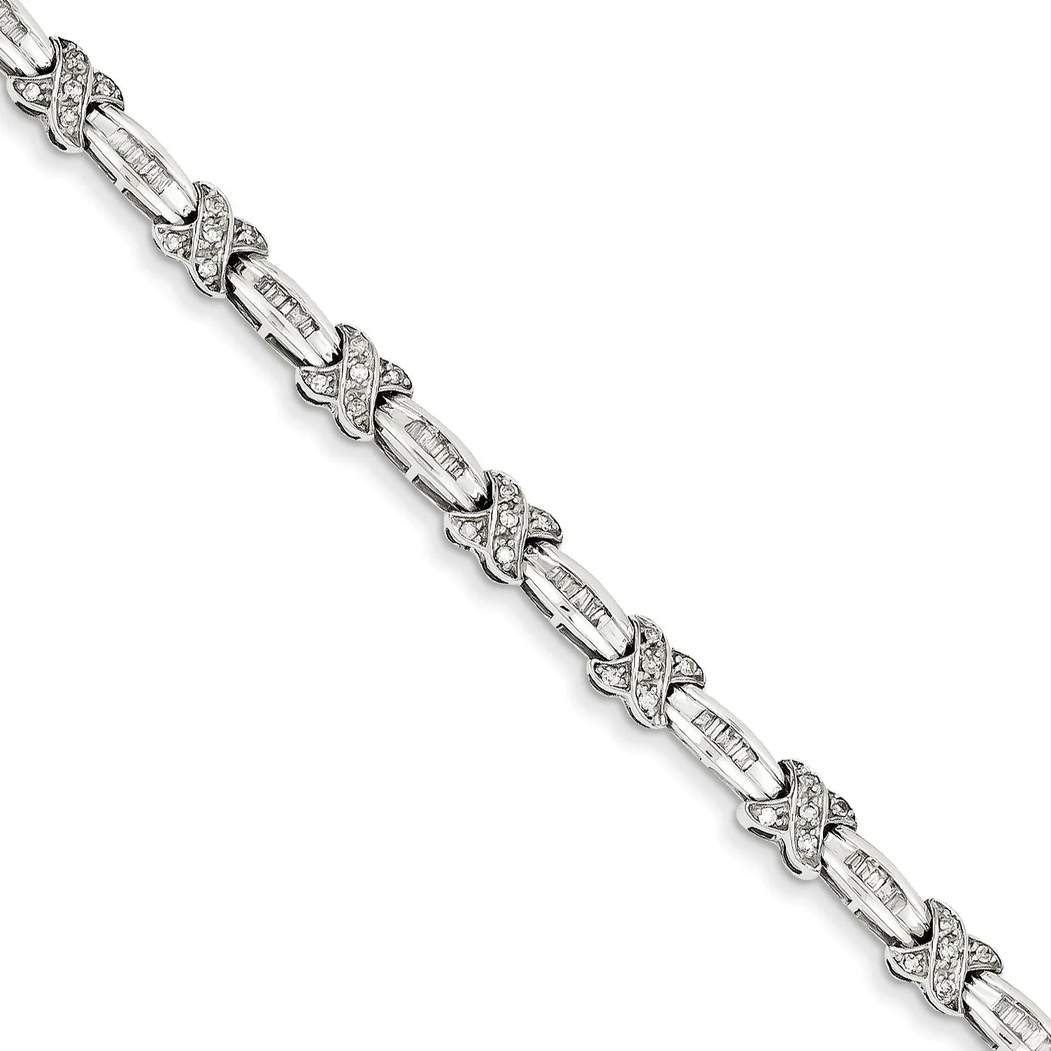 Bracelet. White Gold X Diamond 0.98ct 14k Carat Wt-