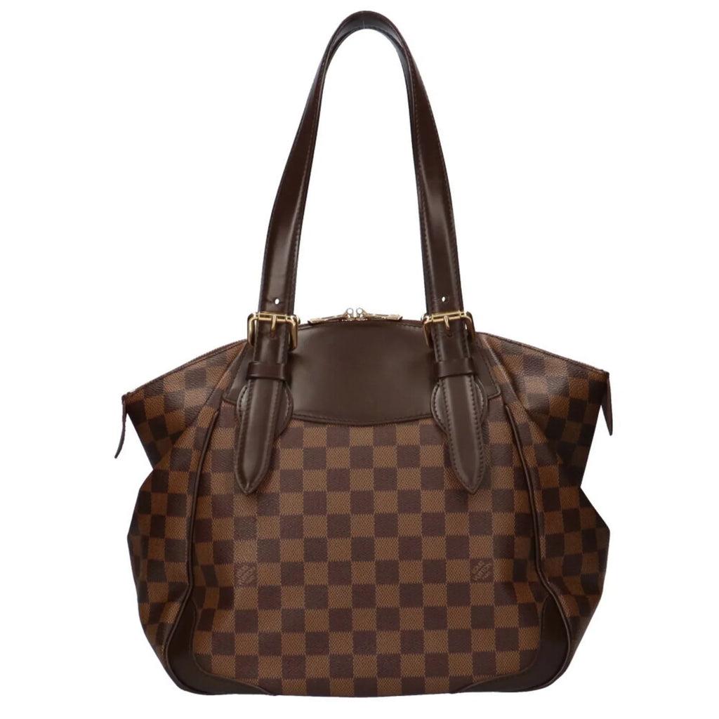 MM Bag Shoulder Used Women's Verona Damier Authenticated Brown Canvas