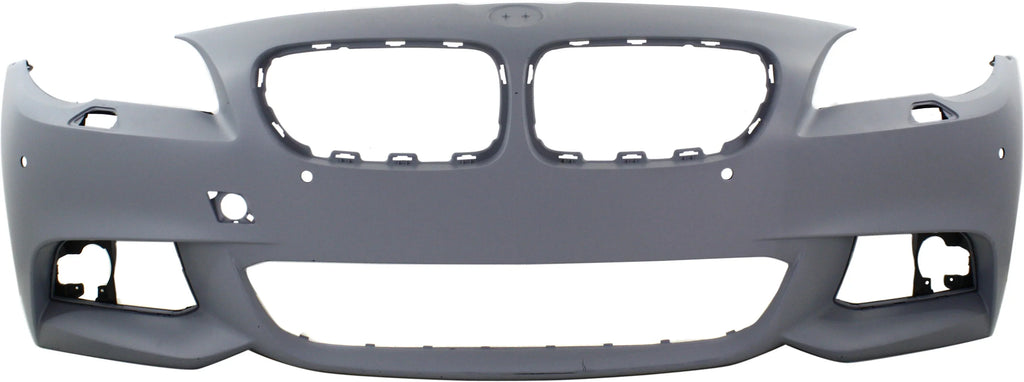 with Compatible View Side Sedan PDC 2011-2013 COVER Primed M Camera 5-Series with Pkg Sensor Front BUMPER For with Holes