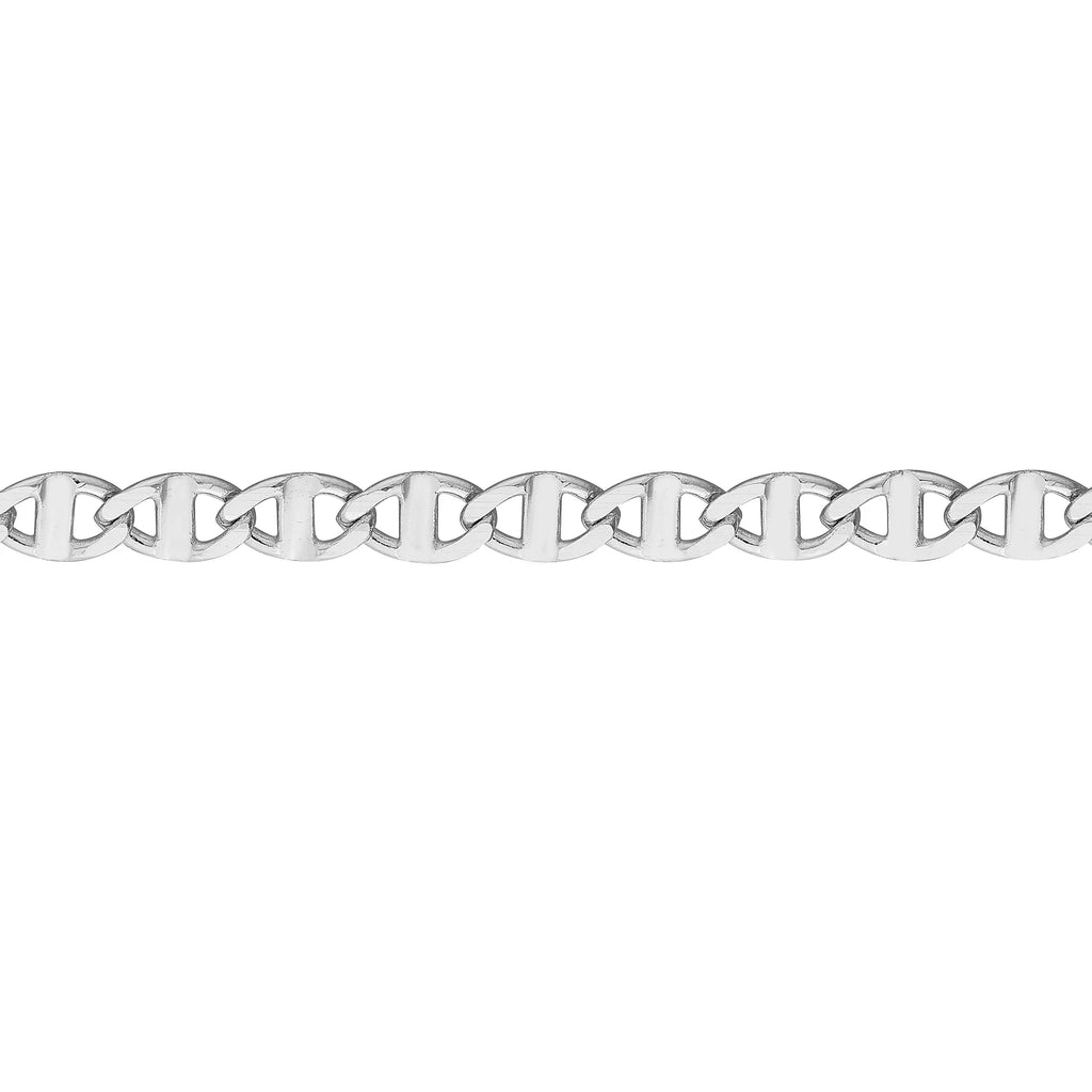Adjustable Anklet Mariner Flat Gold 2.20mm Link 14K 9"-10" White Women's