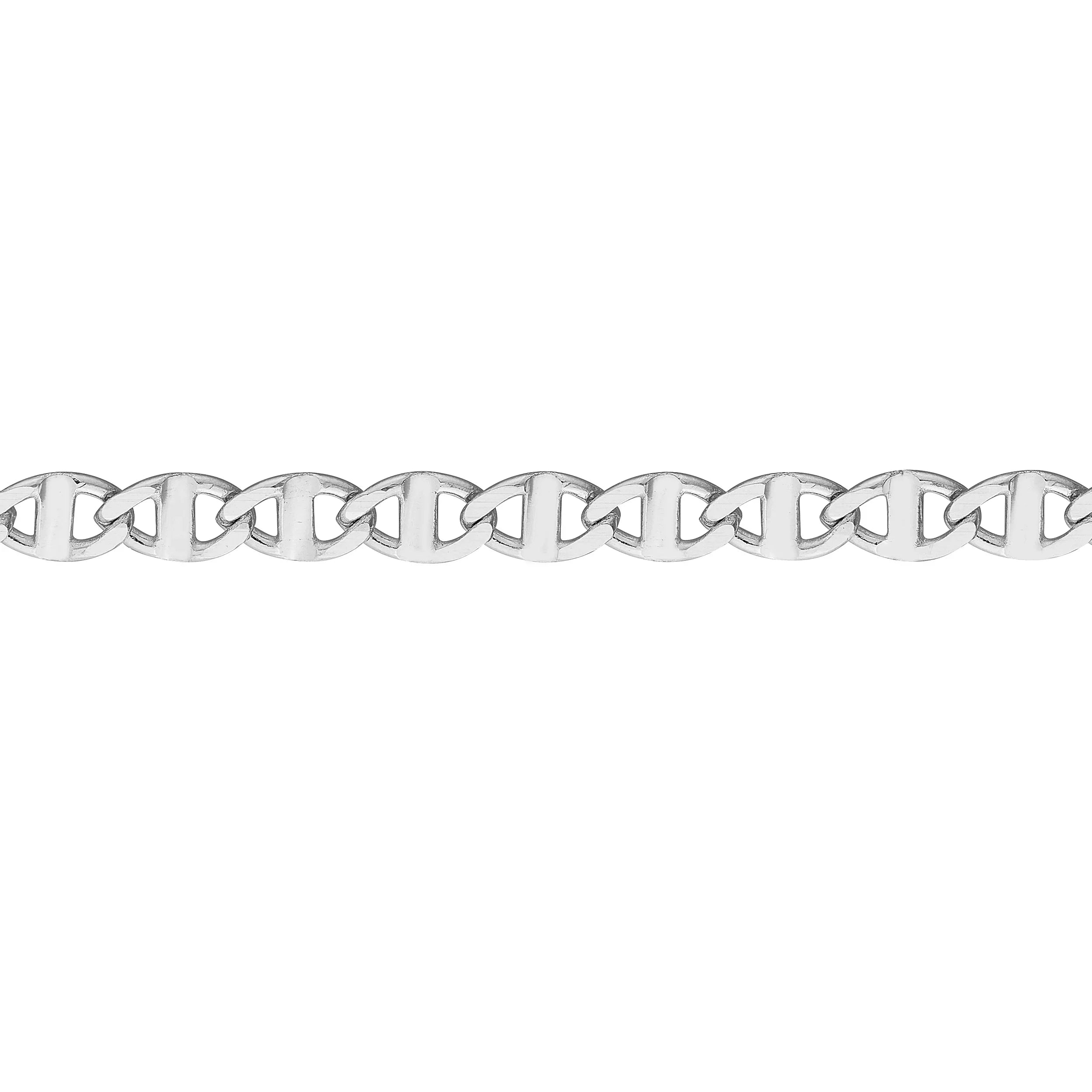 Adjustable Anklet Mariner Flat Gold 2.20mm Link 14K 9"-10" White Women's