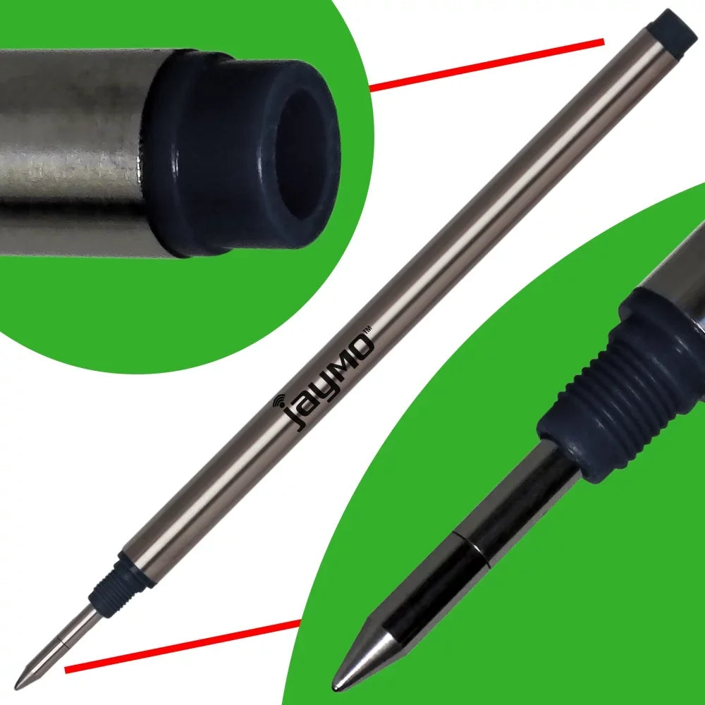 / 4.44 24 Refill - Montblanc 105158 Jaymo Black mm Replacement Measures - - Long for Rollerball 113 in Pen