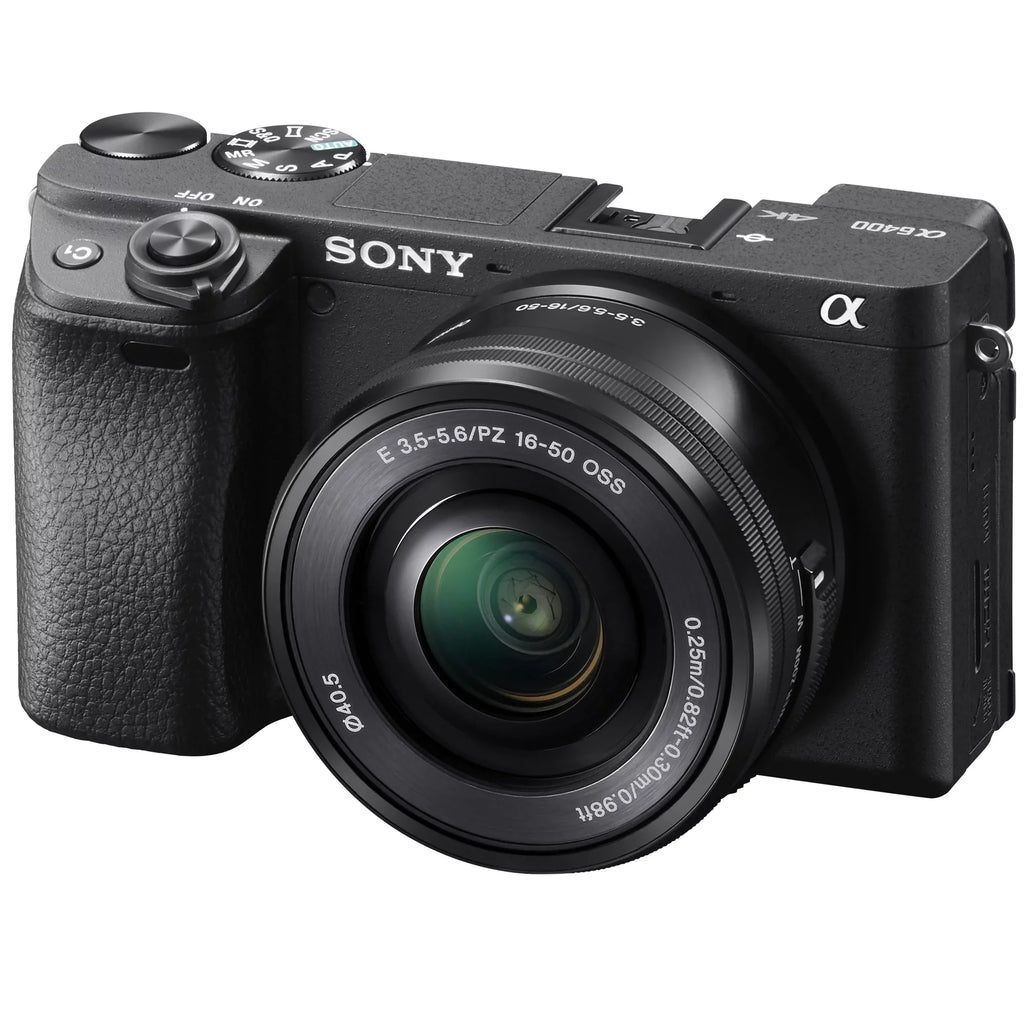 Wide (Black) ILCE-6400L/B Bundle OSS Battery a6400 + Mirrorless & 4K Filter Extra Power Camera Set Deco 16-50mm 2.2X Lens 0.43x Lens Angle Telephoto and Case Editing f/3.5-5.6 Gear with Kit