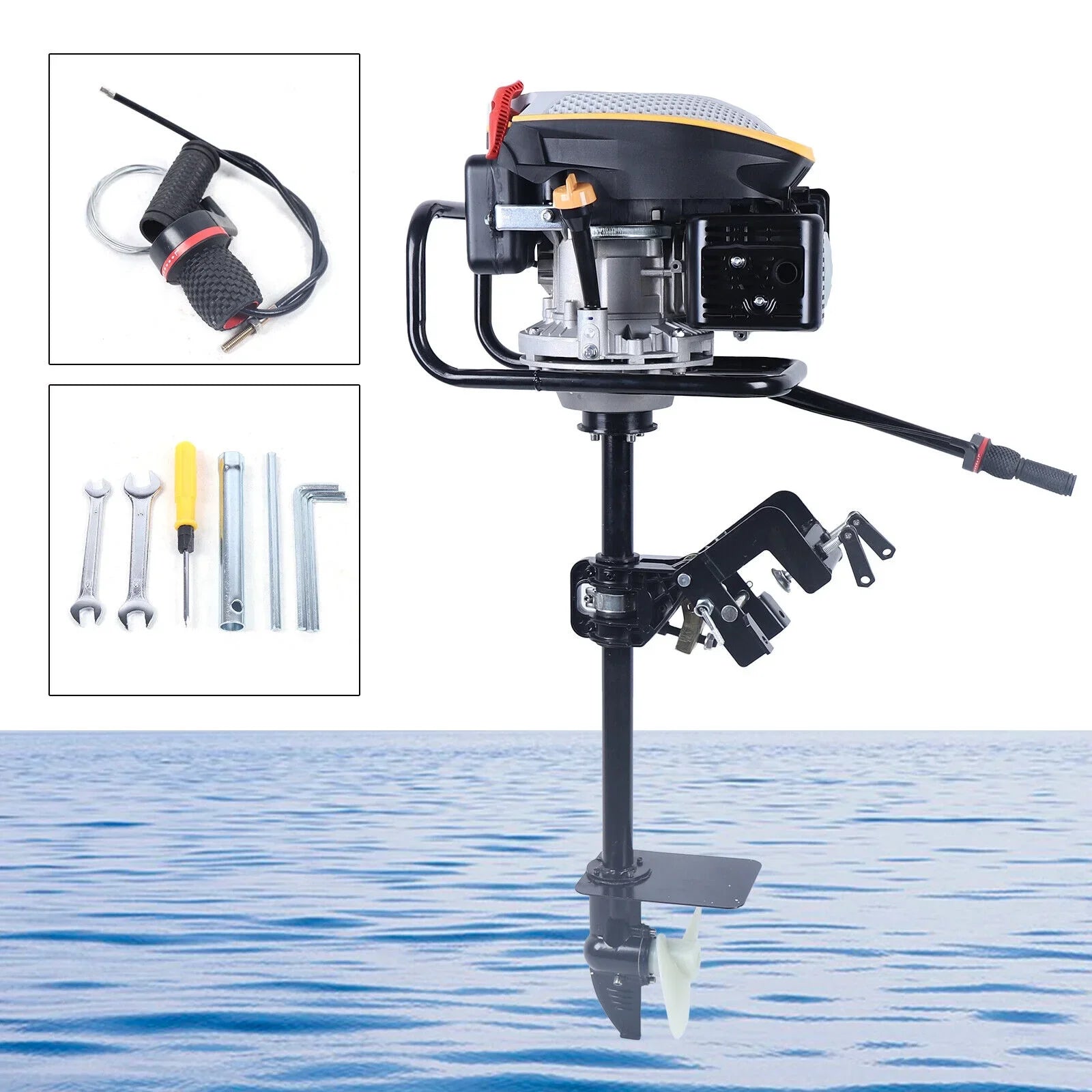 CC Boat Single with Cylinder Ignition System 225 Engine Heavy Engine Cooling Air 3600 Marine Engine Boat Duty TAS HP Motor Fishing Miumaeov r/min 4 9 Outboard Stroke
