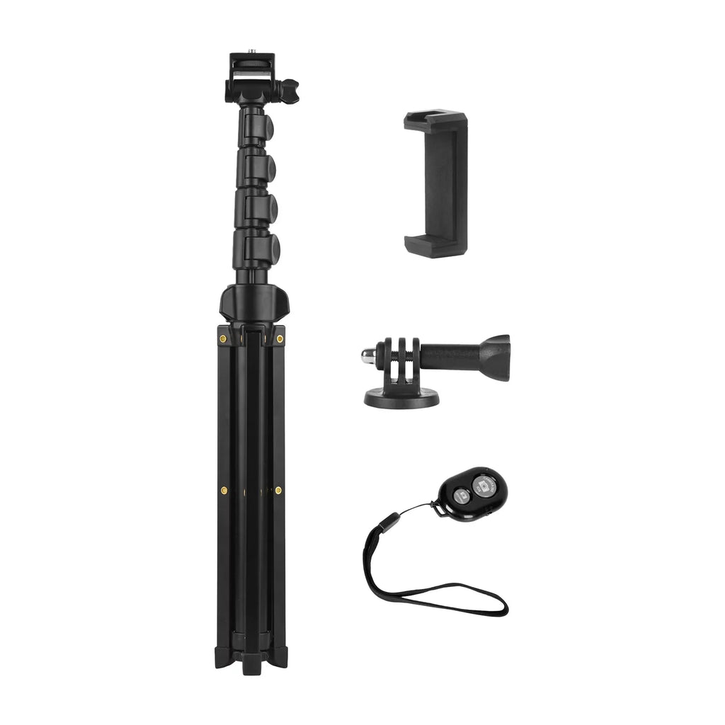 Mirrorless Andoer Selfie Supports Includes and Phone Action 3KG, Stick for to 2-in-1 Camera and Phone Holder, Cameras, up Tripod 168cm/66in Remote Cameras - and Shutter Action Smartphones, Bracket,