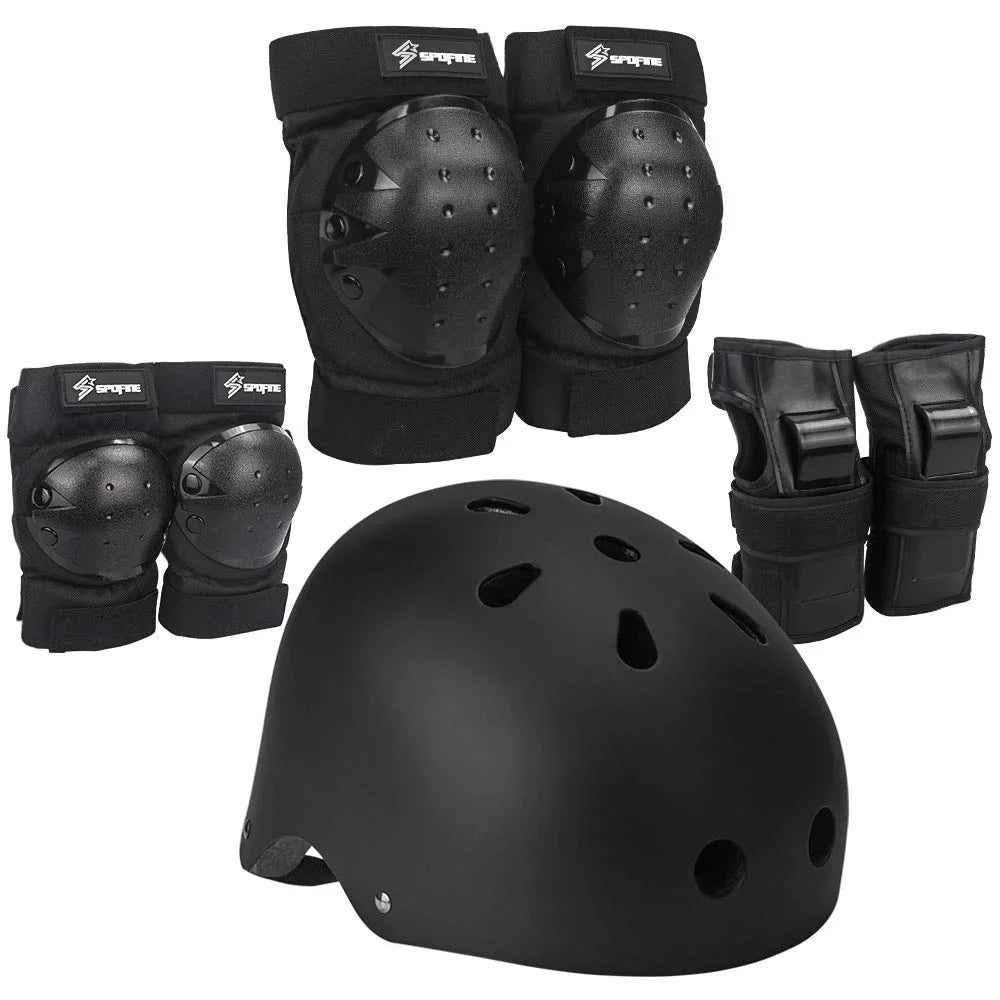 Adjustable Helmet Rollerblade Protective Guards Bike, Skating, Knee Wrist Skateboard, Elbow Set Kids for Spofine for Helmet, Bike Toddler Pads Pads Kids Adult, Kids Gear Cycling, Roller Youth Scooter,
